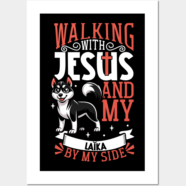 Jesus and dog - Russo-European Laika Wall Art by Modern Medieval Design